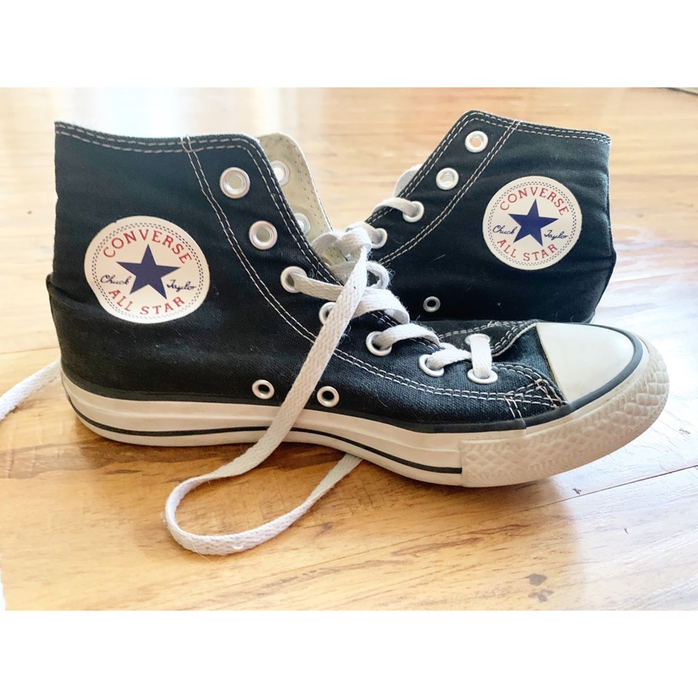 Converse black high top  size 7 women’s size 5 men